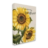 Stupell Industries Ti Si Moj Sunshine Sunflower Blooms grafička Umjetnička galerija umotana platna Print
