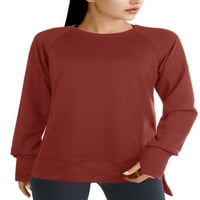 Ženske Casual duge rukave duksevi Crewneck pulover vrhovi Casual bluze košulju za žene