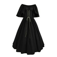 Gotička haljina za žene Patchwork Vintage Steampunk haljine Srednjovjekovna renesansna fensi haljina za