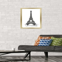 Line Art - Eiffelov toranjski zidni poster, 14.725 22.375