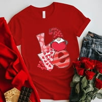 Haxmnou Valentines Day kratki rukav Velika majica Ljubitelji ljubavi Love Love Print Top T Majica Weld