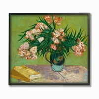 Stupell Industries stol za čitanje Pink Green Van Gogh klasična slika uokvirena zidna Umjetnost Vincenta