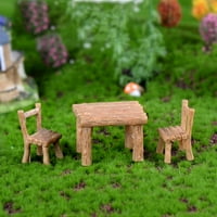 Worallymy Tabela Stolica Smola Craft Micro Landscape Ornament Fairy Vrt Minijaturni Terarijum Figurine