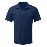 Muška majica Classic Muške dubine s dugim rukavima dolje majice musko casual čvrsta košulja Dvostruki