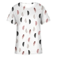 Majice za žene grafički modni uzročno-posledični okrugli vrat štampanje bluza kratka SleeveT majica letnji
