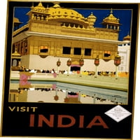 Indija Turizam Poster Umjetničko dekor 27inx40in za bilo koju sobu Višebojni Trg odrasli Zapadna grafika