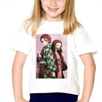 Dječija kratka rukava Anime Demon Slayer uzorak T-shirt, Djeca t-shirt, print odjeća