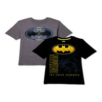 Stripovi Batman Boys Čelični Logo I Novi Logo Grafičke Majice, Pakovanje, Veličine 4-18