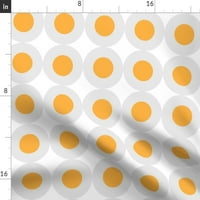 Pliš Minky Throw deka, 50 70 - narandžasti centrirani kapi Retro sivi krugovi geometrijske tačke polka