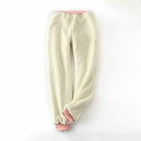 Topla nogavica za žene jesensko-zimske štampane helanke sa elastičnim džepovima na vezicama i debelim
