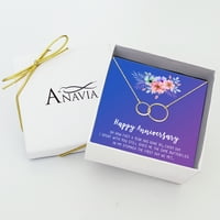 Anavia Sretna godišnjica poklon ogrlica, poklon za godišnjicu braka za ženu, poklon nakita za ekspresnu