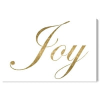 Wynwood Studio tipografija i Citati Wall Art Canvas Prints' Joy Gold ' Inspirativni citati i izreke-zlato