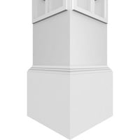 Ekena Millwork 10 W 9'H Craftsman Classic Square Non-Konusni Calico Cretwork Column w misija Capital &