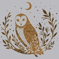 Owl Moon-Gold Mens Athletic Heather Krema Grafički Tank Top-Dizajn Ljudi M