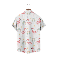 Flamingos Fashion Boys havajska košulja cvjetno štampanje kratkih rukava odjeća majice za odmor na plaži
