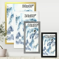 Designart 'Sažetak oblaka tamno plave boje III' moderni uokvireni umjetnički Print