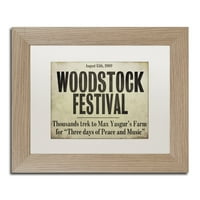 Zaštitni znak Likovna umjetnost Woodstock Umjetnost platna u boji Pekara bijela mat, breza okvir