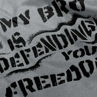 Army moj brat branio Freedom Toddler Boy Girl majica za dječaka za djecu od dječaka Brisco brendovi 12m