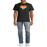 Pride Rainbow Heart Muška i velika muška grafička majica