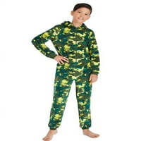 Jellifish Kids Boys Plish Flannel Fleece Oneye Sleepwear sa životinjskim licem za lice, otporan na plamen,