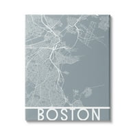 Stupell Industries Boston City Street Outline Urban Massachusetts transport Grid, 20, dizajn Daphne Polselli