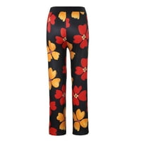 Ženske pantalone za rad Casual ženske letnje Casual pidžama pantalone cvetni Print Palazzo pantalone modne