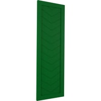 Ekena Millwork 12 W 30 H True Fit PVC jedno ploča Chevron Moderni stil fiksne kapke, viridian zeleno