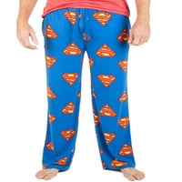 Superman logo AOP Muški mornarički san Pajama hlače-Medium