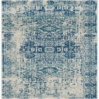 Evoke Pulman Tradicionalni tepih za trkač u nevolji, bjelokosti plavi, 2'2 21 '