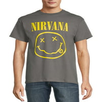 Nirvana muški Smiley Logo grafički Print Tee