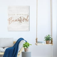 Wynwood Studio tipografija i citati Zidna umjetnost platno Ispisuje 'Dobro jutro prekrasne zlatne' ljepote