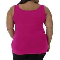 Fit for me by Fruit of the Loom Women's Plus Size active shirred Tank sa grudnjakom na polici