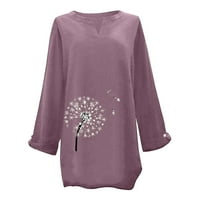 tobchonp Casual Top za žene modni ženska majica Harajuku odjeća za žene PurpleXL