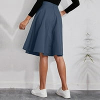 Leey-World Womenske suknje Žene čvrste draped prorez visoki elastični struk casual suknje struk asimetrične