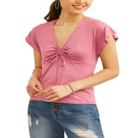 No Bounties Juniors ' flutter sleeve ruched front bluza