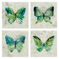 Remek-djelo Umjetnička galerija leptir skica i-IV Carol Robinson Canvas Art Print Set od