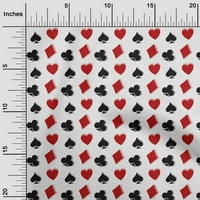 Onoone pamuk fle crvene tkanine poker kartone za šivanje tiskane plovidbene tkanine pored dvorišta široko