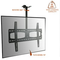 Megamounts naginjanje i rotiranje podesive visine stropne televizije za LED, LCD i plazma ekrane