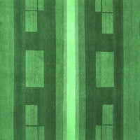 Zatvoreni Pravougaonik Kompanije Ahgly Sažetak Smaragdno Zelene Moderne Prostirke, 6'9'