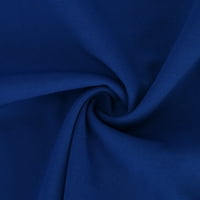 Cotonie ženske 2-dijelne odjeće ljetna jesen V izrez polu rukavi vrhovi + široke pantalone za noge dnevna Ležerna Odjeća plava l