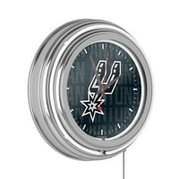 Chrome dvostruki Rung Neon Clock - City - San Antonio Spursi