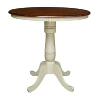 36 '' Okrugli punjivo drveni ležaj Podeljusni stol za blagovaonicu u antikvitetom badem espresso po međunarodnim