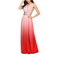 Lovskoo Ženske Ljetne Haljine Sunce Haljine Prelaze Više Načina Za Nošenje Vjenčanica Maxi Long Dress Pink