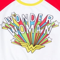 Wonder Woman Girls Ekskluzivni Set Pidžama I Kratkih Rukava, Veličine 4-12