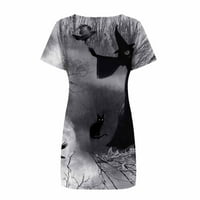 Cotonie ženska ljetna moda casual kratkih rukava Okrugli vrat plaža Print haljine velike prodaje m
