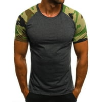 Huk Fishing Shirts for Men modni muški Casual Slim kamuflaža štampani kratki rukav T Shirt Top bluza učitelj Shirts, siva, XL