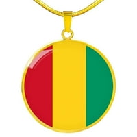 Gvineja Zastava ogrlica Gvineja Zastava Nerđajući čelik ili 18k zlato 18-22