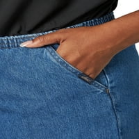 Šične ženske plus komforne kolekcije skutera elastične strugove hlače