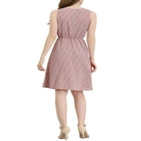 Unique Bargains ženska cvjetna haljina sa strunom bez rukava