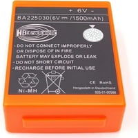 Za HBC radioematic BA 6V 1500mAh baterija Ni-MH punjiva baterija za HBC Crane daljinski upravljač Cumpac